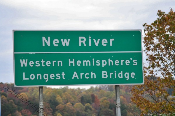 Crossing over Fear: Image of New River Gorge Bridge sign.