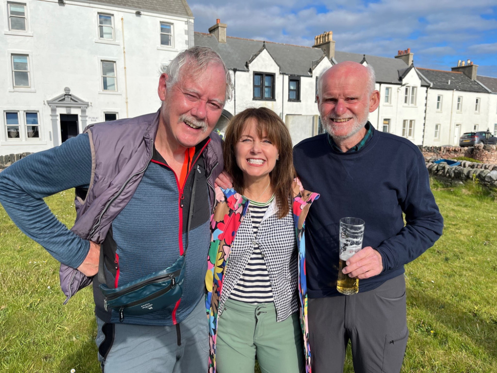 Scotland at Last: Photo of author with "Tony and Gary"
